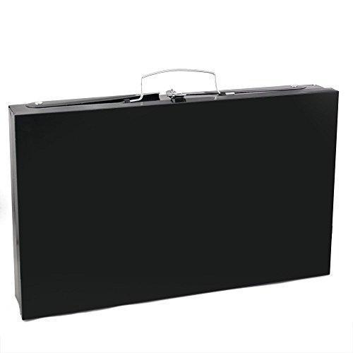 125 Stainless Steel Briefcase Style Barbecue Grill Toaster (Medium Black) - Merchanse
