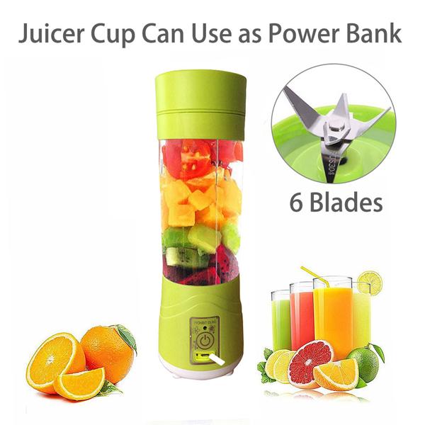 133 Portable Usb Electric Juicer - 6 Blades (Protein Shaker) - Merchanse