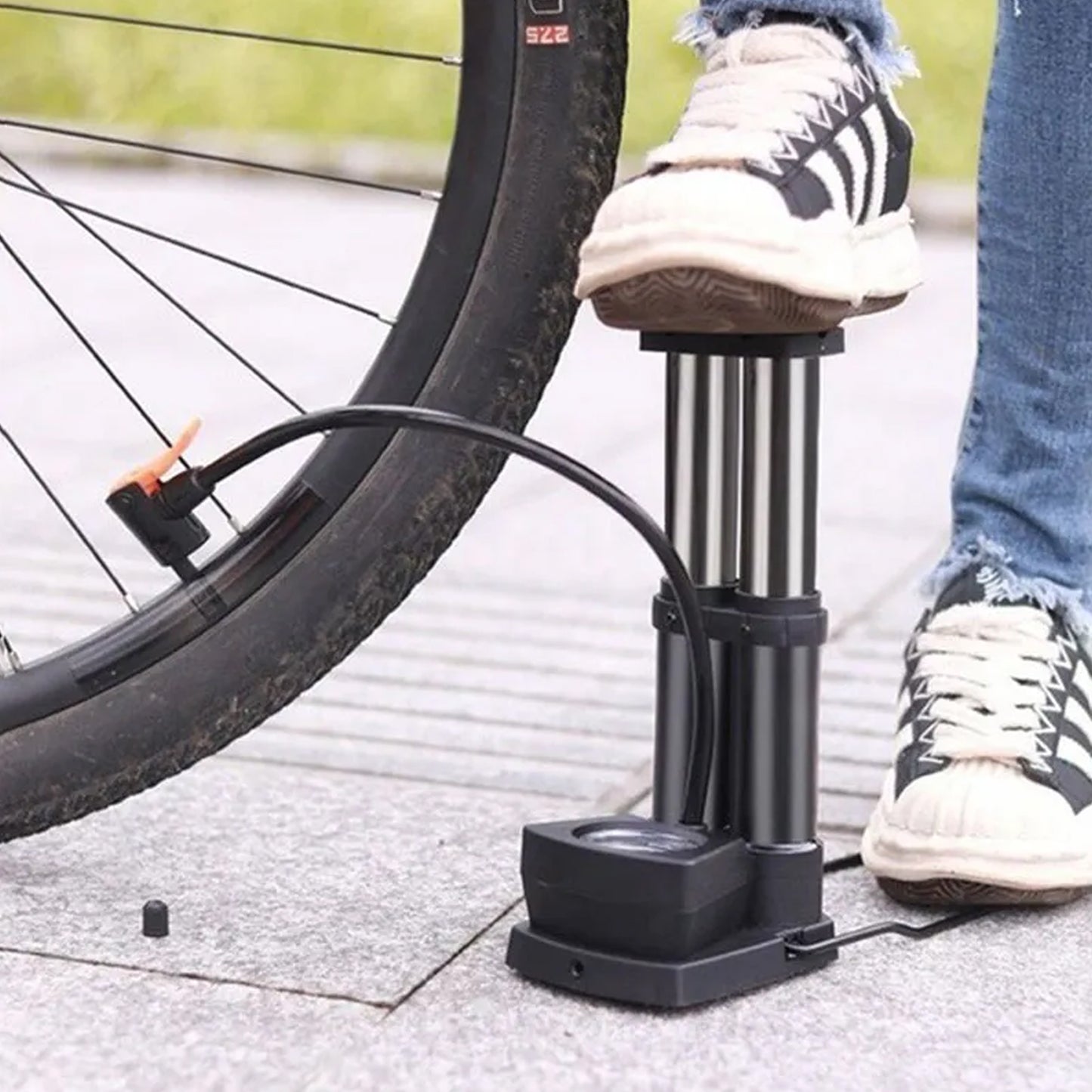 Foot Portable High Pressure Double-cylinder Air Pump (1 Pc) - Merchanse