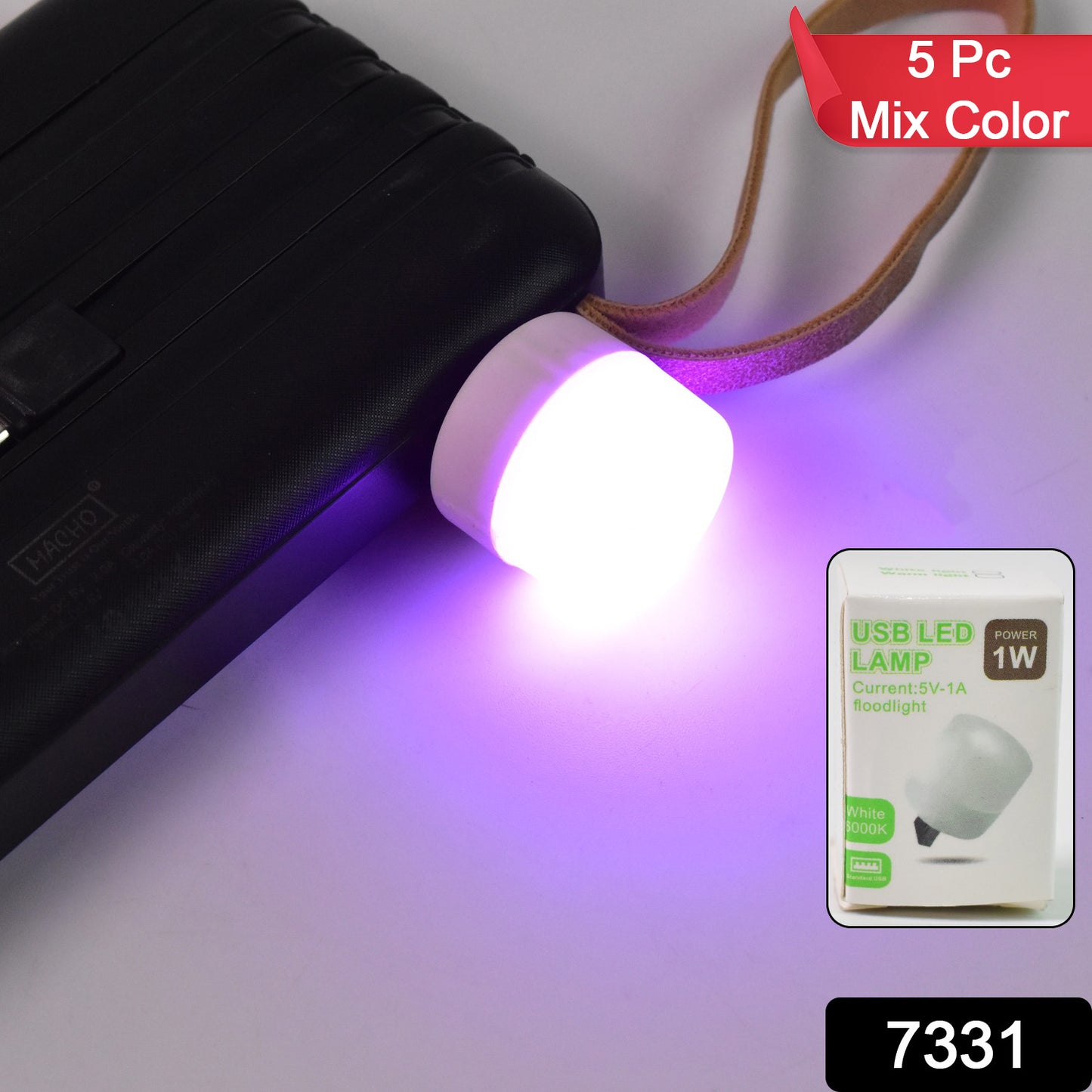Usb Led Lamp Night Light Mini Portable For Pc And Laptop (5 Pcs Mix Color) - Merchanse