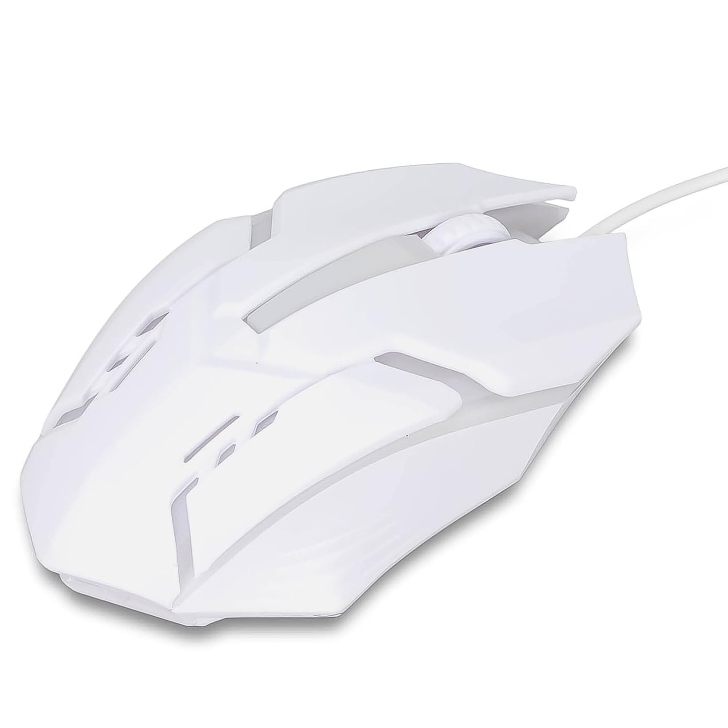 Usb Wired Mouse Gaming Mouse Colorful Lighting Luminous (1 Pc Wihte) - Merchanse
