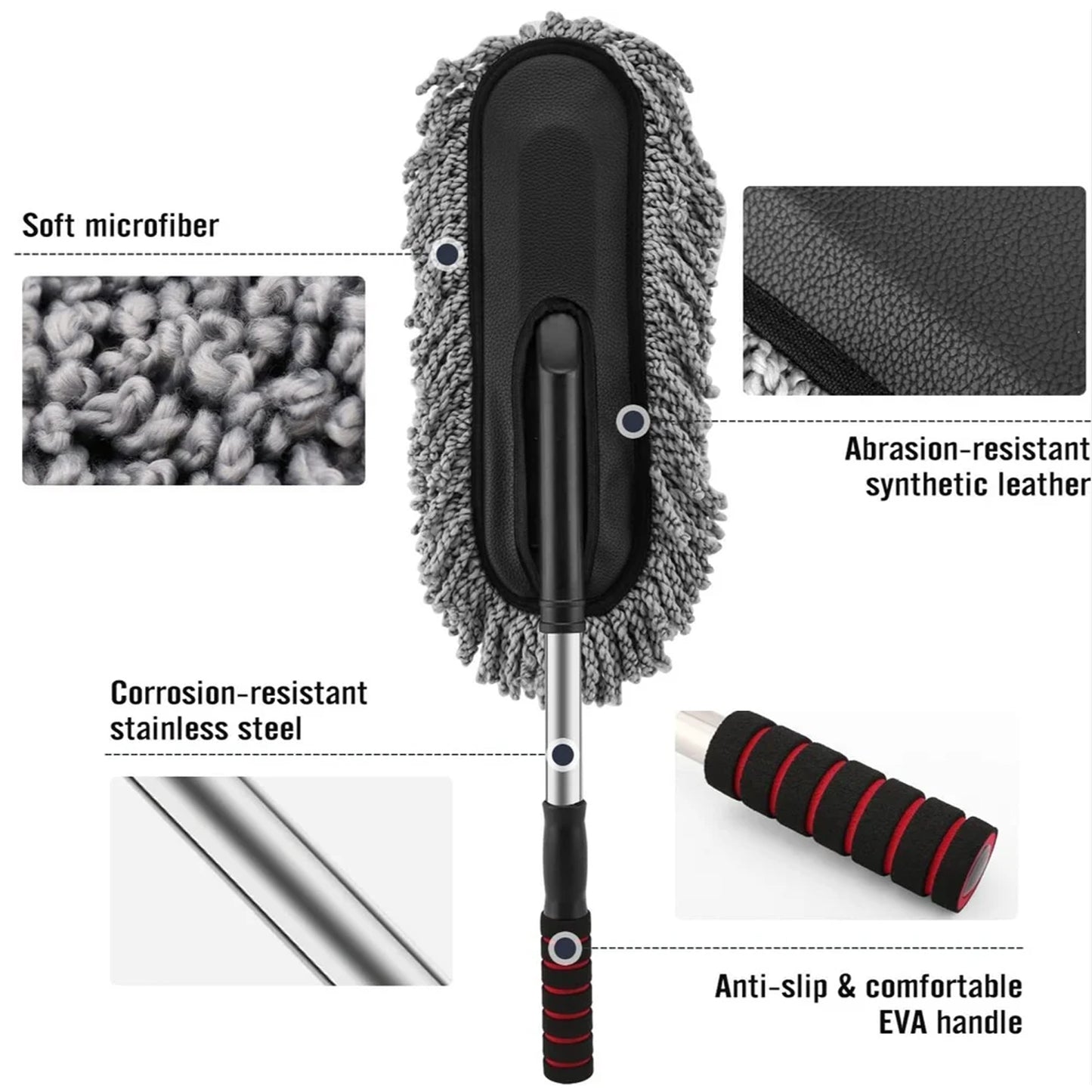 Car Dust Brush Gentle And Efficient Cleaning Tool For Interior And Exterior (1 Pc) - Merchanse