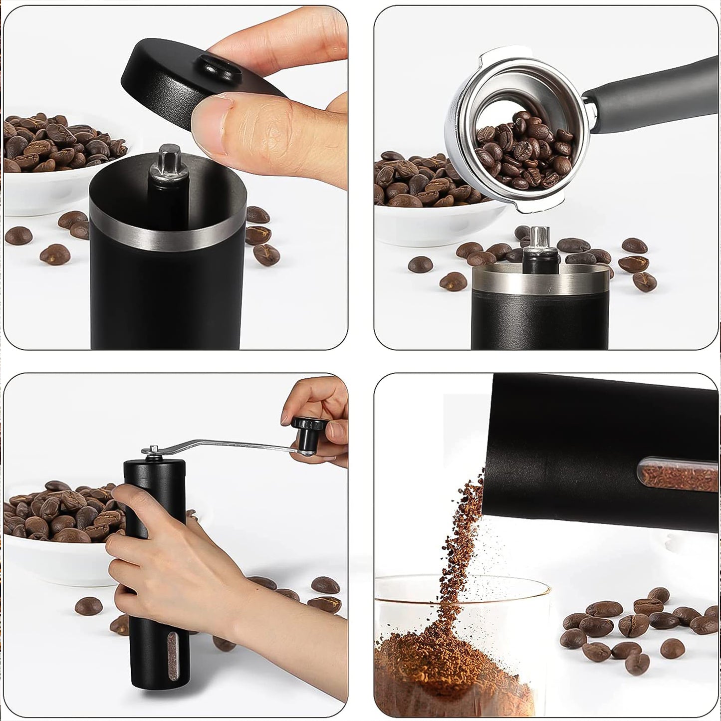 Portable Stainless Steel Manual Coffee Grinder (1 Pc) - Merchanse