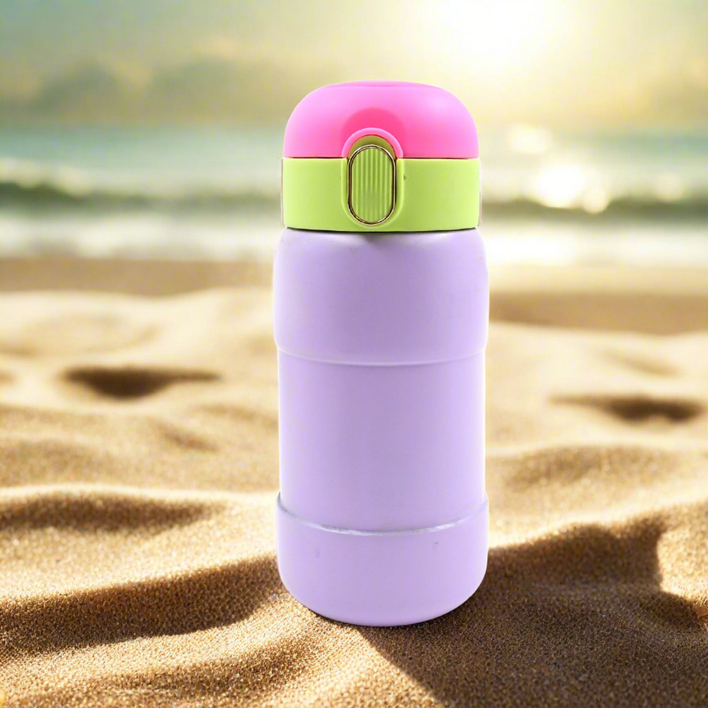 Duckstainless Steel Water Bottle For Kids Adults Steel Flask Metal Thermos Spill Proof Cap Closure Bpa Free For School Home Office Drinkware (1 Pc Mix Design) - Merchanse