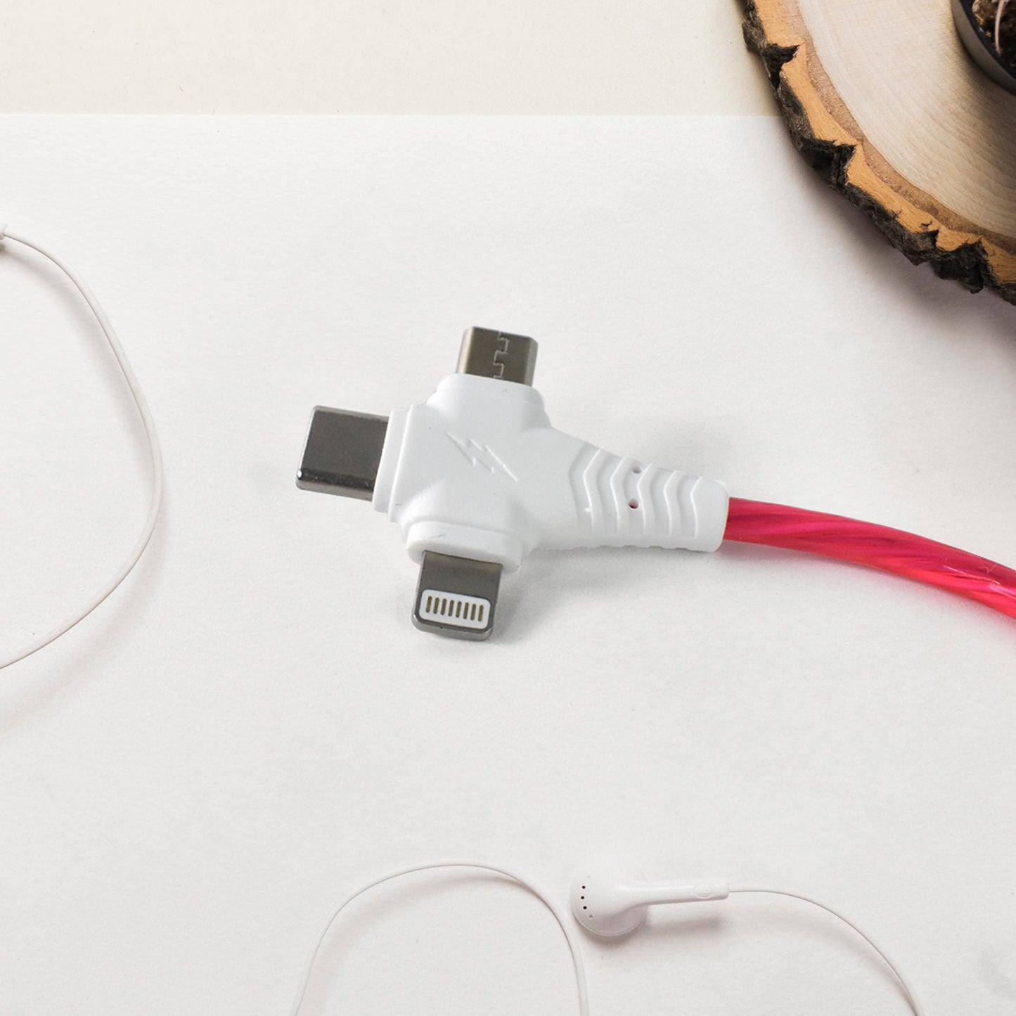 3 In 1 Charging Cable Light Up Fast Charger Lighting Cable - Merchanse