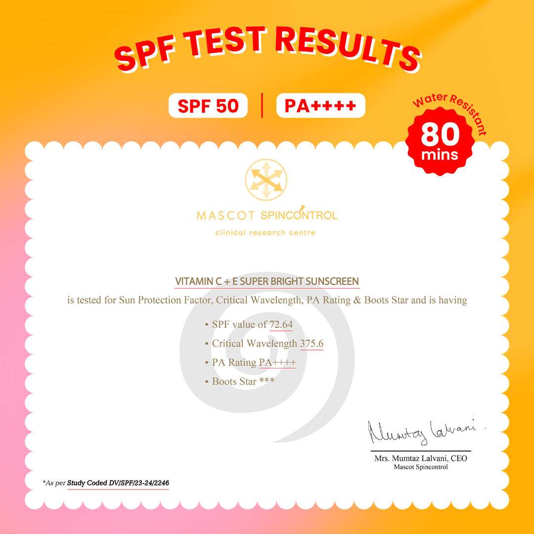 Vitamin C + E Sunscreen for Glowing Skin - SPF 50+ Protection - Merchanse