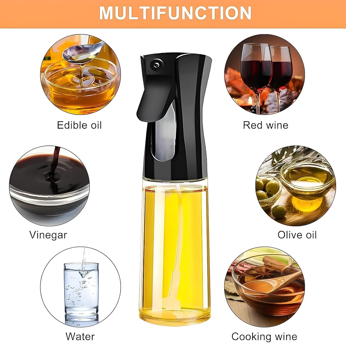 Plastic Oil Spray Bottle - Versatile Kitchen Gadgets (250 Ml Approx) - Merchanse