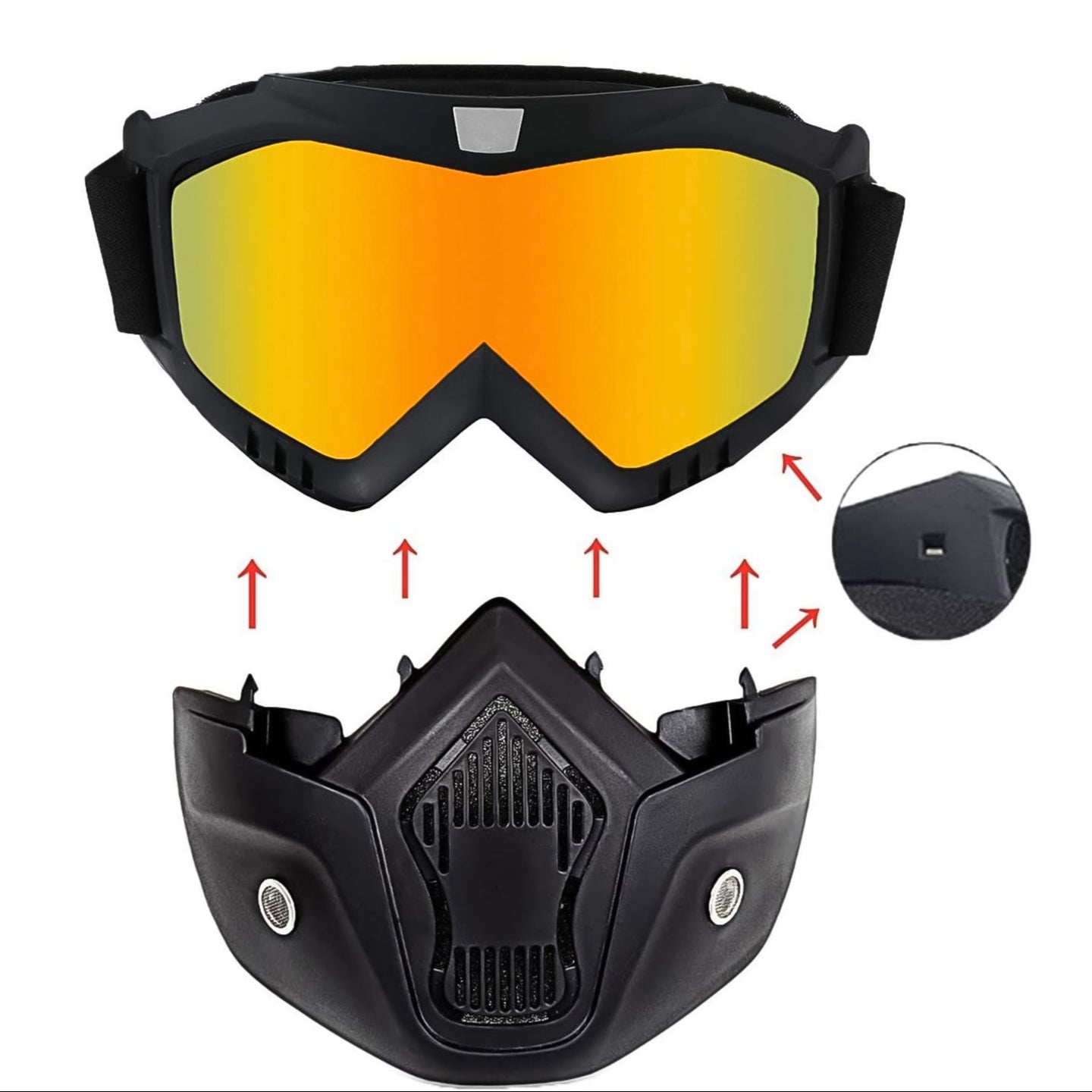 Motorcycle Goggles Off-road Helmet Goggles Windproof Glasses Goggles Mask (1 Pc) - Merchanse