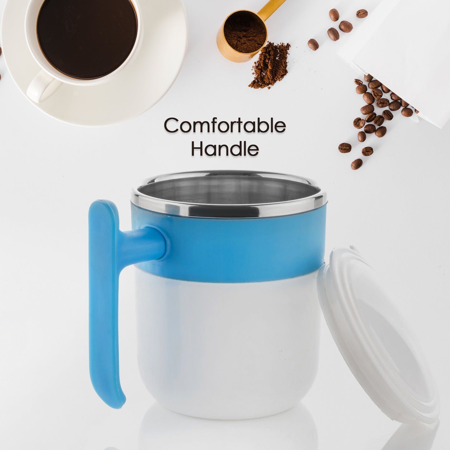 5767 Stainless Steel Lid Cover Hot Coffeetea Mug Hot Insulated Double Wall Stainless Steel Coffee And Milk Cup With Lid - Coffee Cup (1 Pc ) - Merchanse
