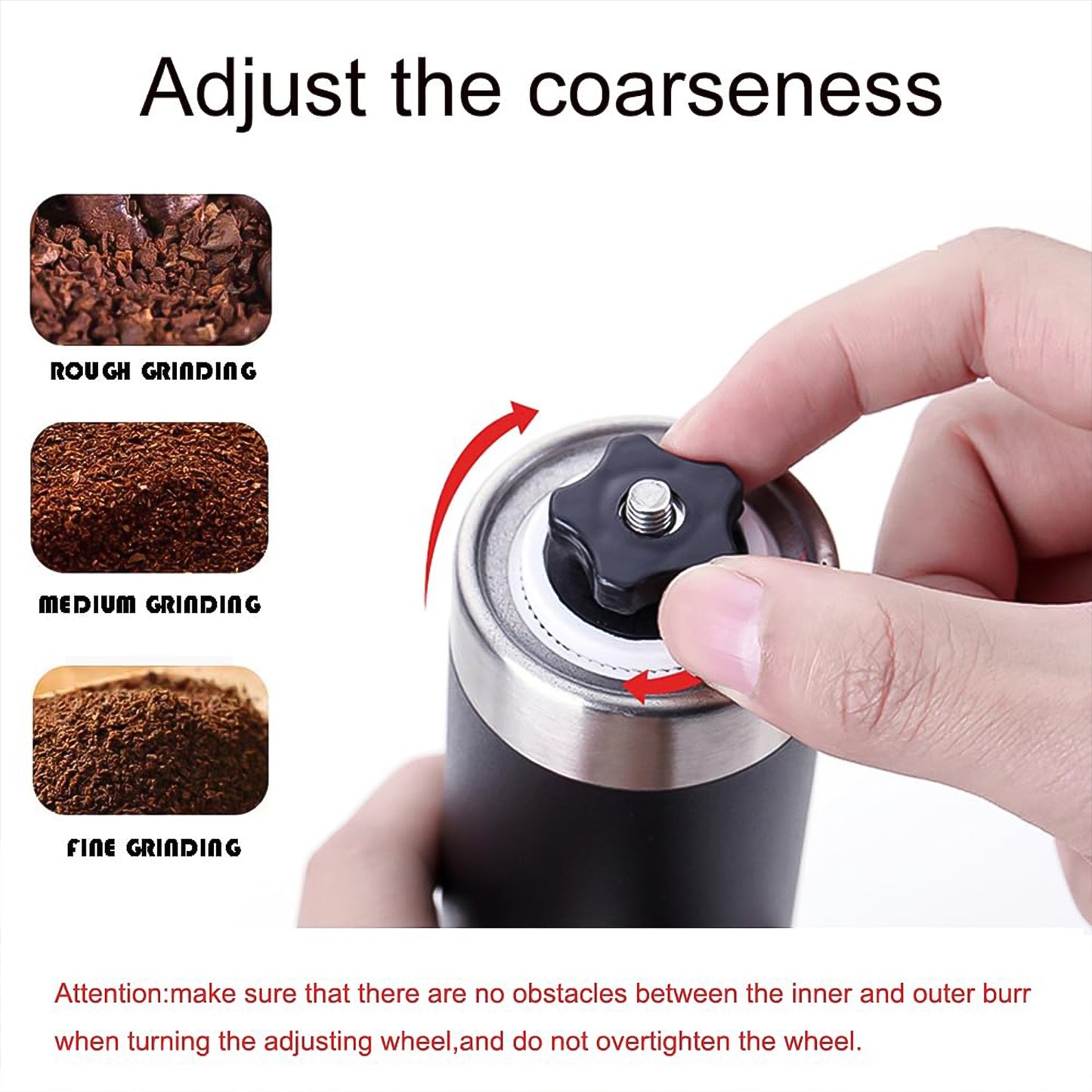 Portable Stainless Steel Manual Coffee Grinder (1 Pc) - Merchanse