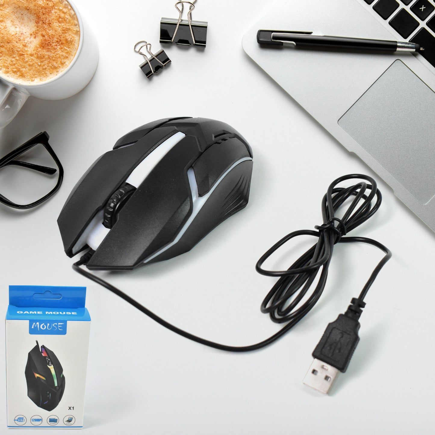 Usb Wired Mouse Ergonomic Design Gaming Mouse (1 Pc) - Merchanse