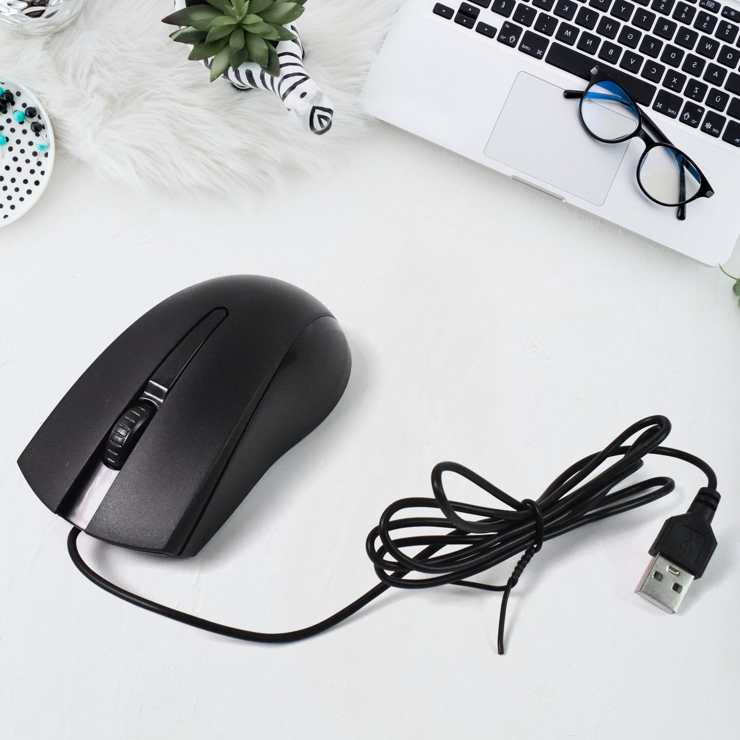 Computer Laptop Wired Optical Mouse X2 (1 Pc) - Merchanse