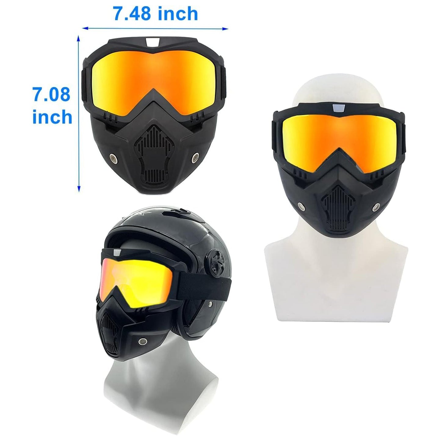 Motorcycle Goggles Off-road Helmet Goggles Windproof Glasses Goggles Mask (1 Pc) - Merchanse
