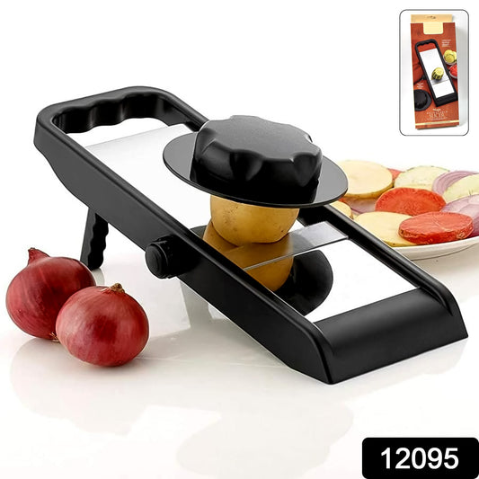 Adjustable Slicer Stainless Steel And Plastic Premium Multipurpose Potato Onion Slicer And Grater (1 Pc) - Merchanse