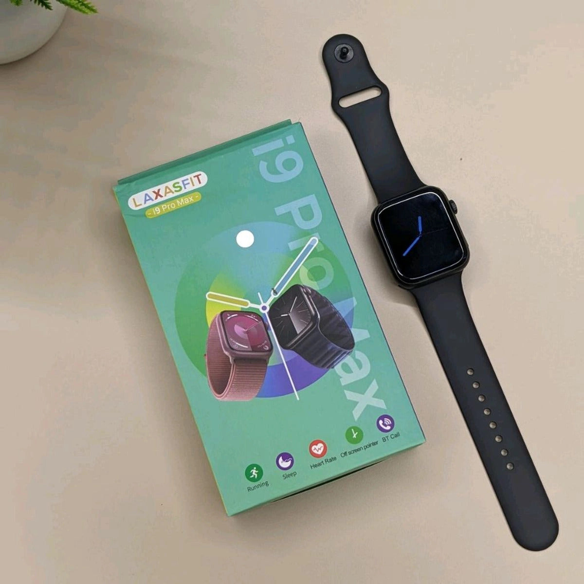 Laxasfit i9 Pro Max Smartwatch, Bluetooth Call, Calendar, Calculator, Stopwatch, Sleep Monitoring And Find Mobile Phone Function - Merchanse