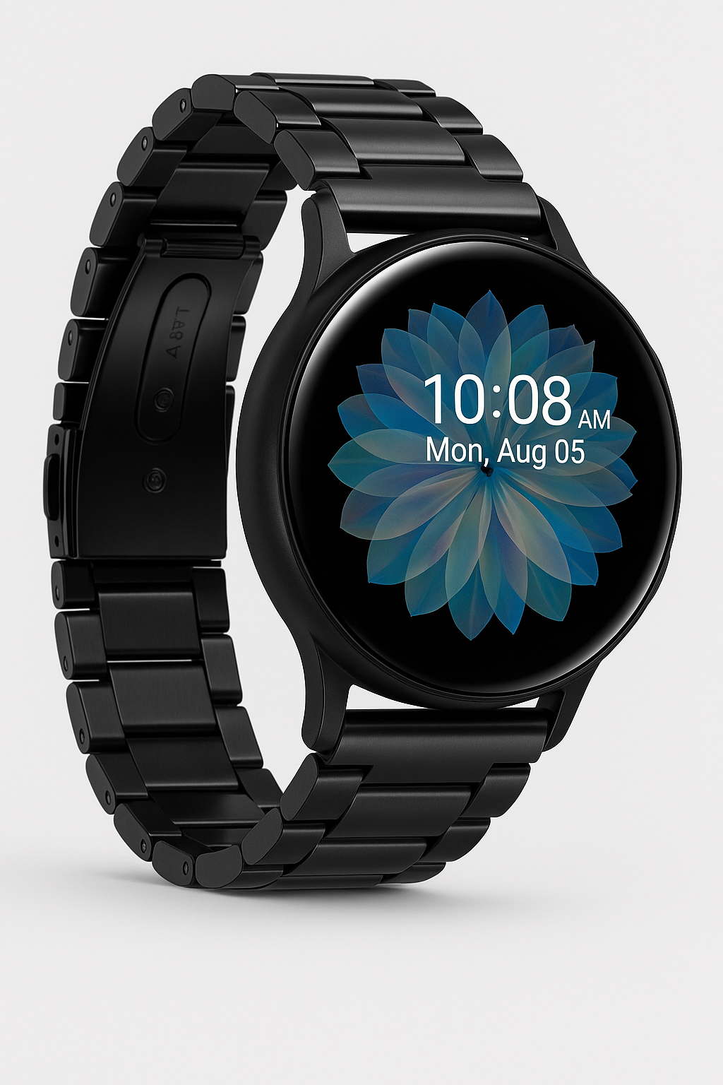 Sweven Active 2 premium smartwatch with Amoled display , black silicon and metallic strips ECG , Blood pressure , oxygen level, Heart rate monitor,150+ watch faces