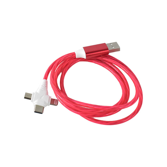 3 In 1 Charging Cable Light Up Fast Charger Lighting Cable - Merchanse