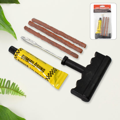 Tyre Puncture Repair Kit With 3 Seal Strips (5 Pcs Set) - Merchanse
