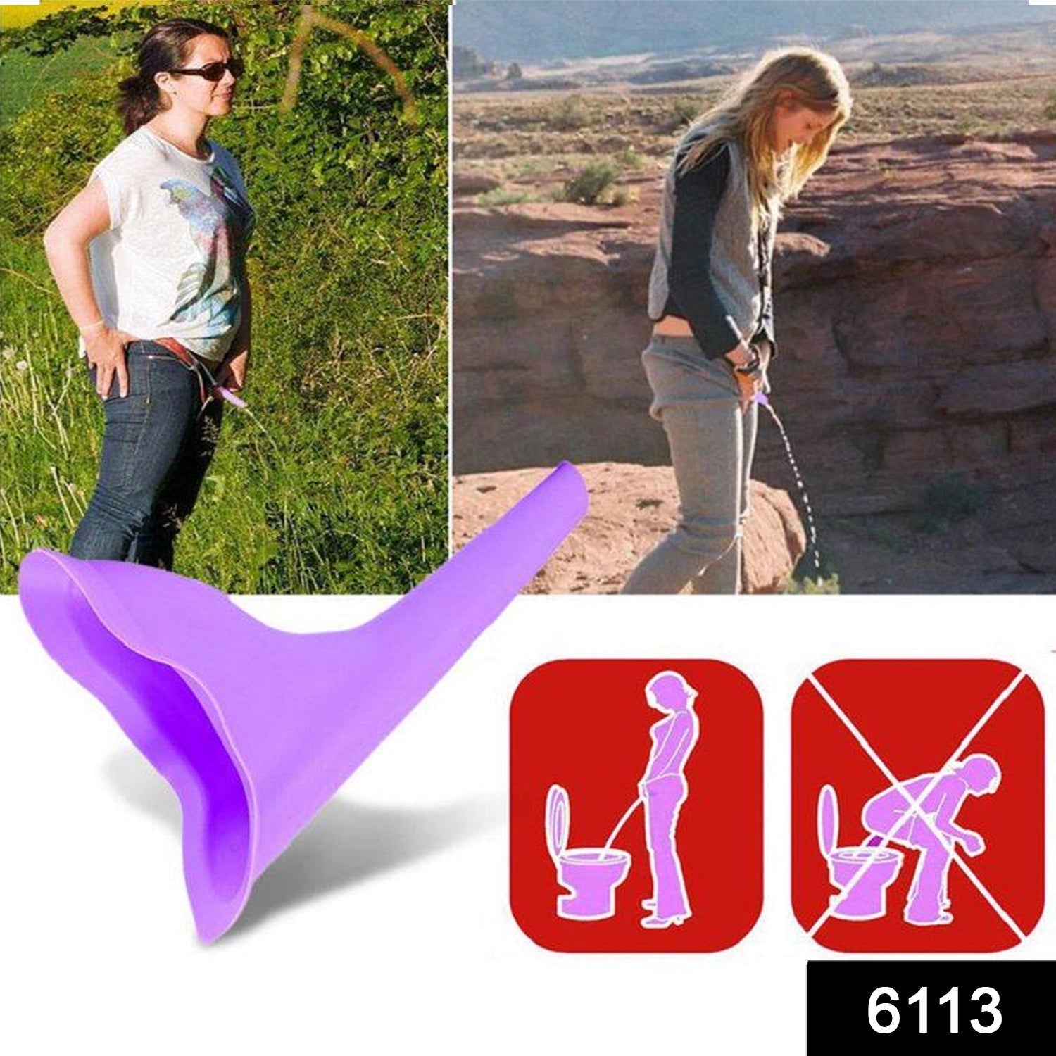 6113 Portable Stand Pee Used For Peeing For Women Both Of Us During Emergencies And Requirements. - Merchanse