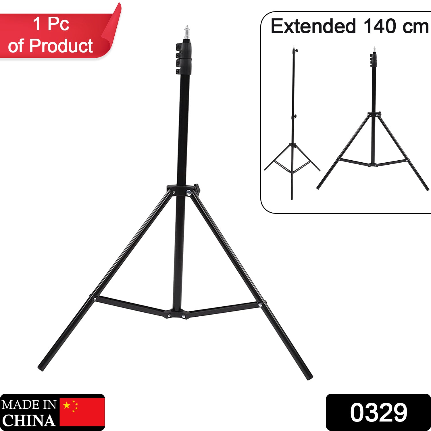 0329 Professional Tripod With Multipurpose Head For Low Level Shooting Panning For All Dslr Camera - Merchanse
