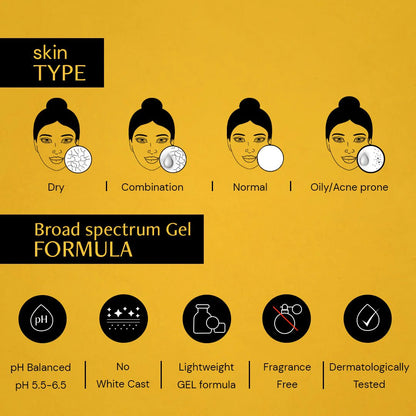 Deconstruct 50g - Gel Sunscreen For Oily Skin - SPF 55+ And PA+++ | Water Resistant Sunscreen - Merchanse