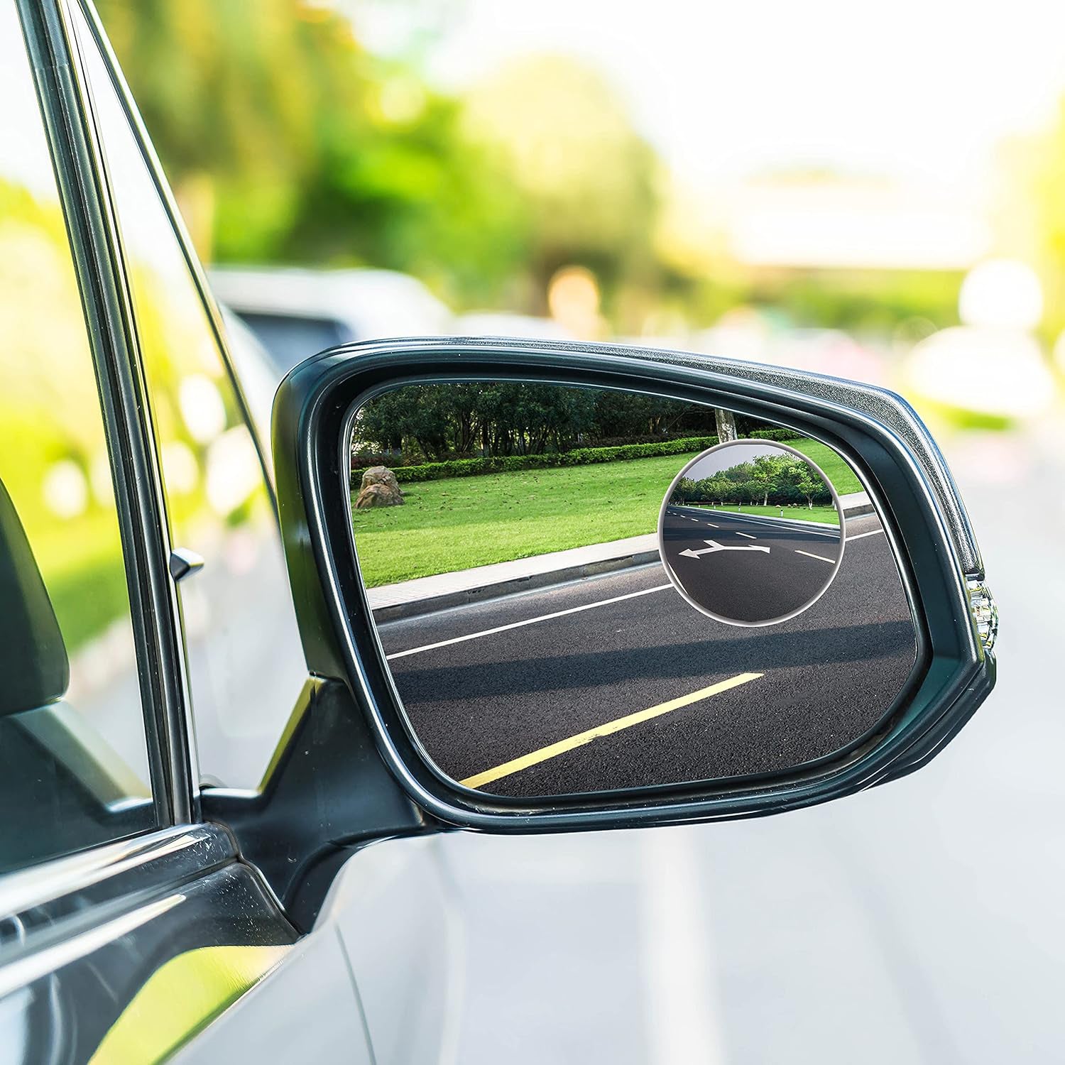 360degree Blind Spot Round Wide Angle Adjustable Convex Rear View Mirror - Pack Of 2 - Merchanse