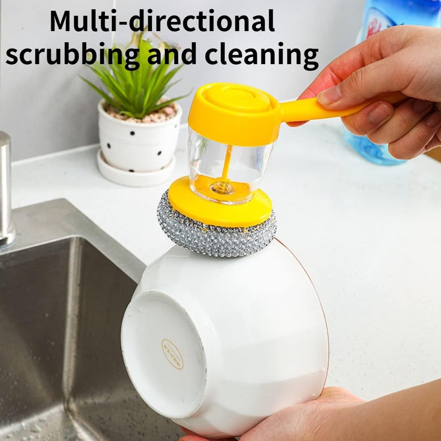 Handheld Soap Dispenser With Scrub (1 Set) - Merchanse