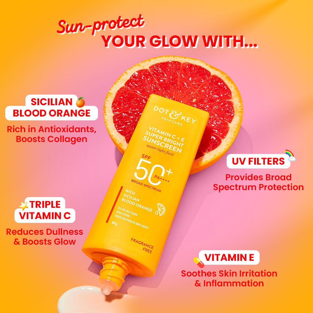 Vitamin C + E Sunscreen for Glowing Skin - SPF 50+ Protection - Merchanse
