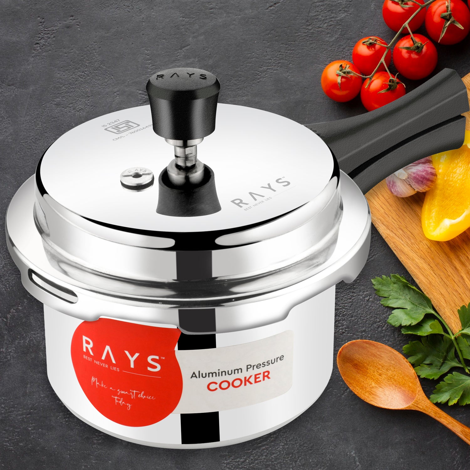 Aluminium Rays Aura Pressure Cookers With Outer Lid (3.5 Litres) - Merchanse
