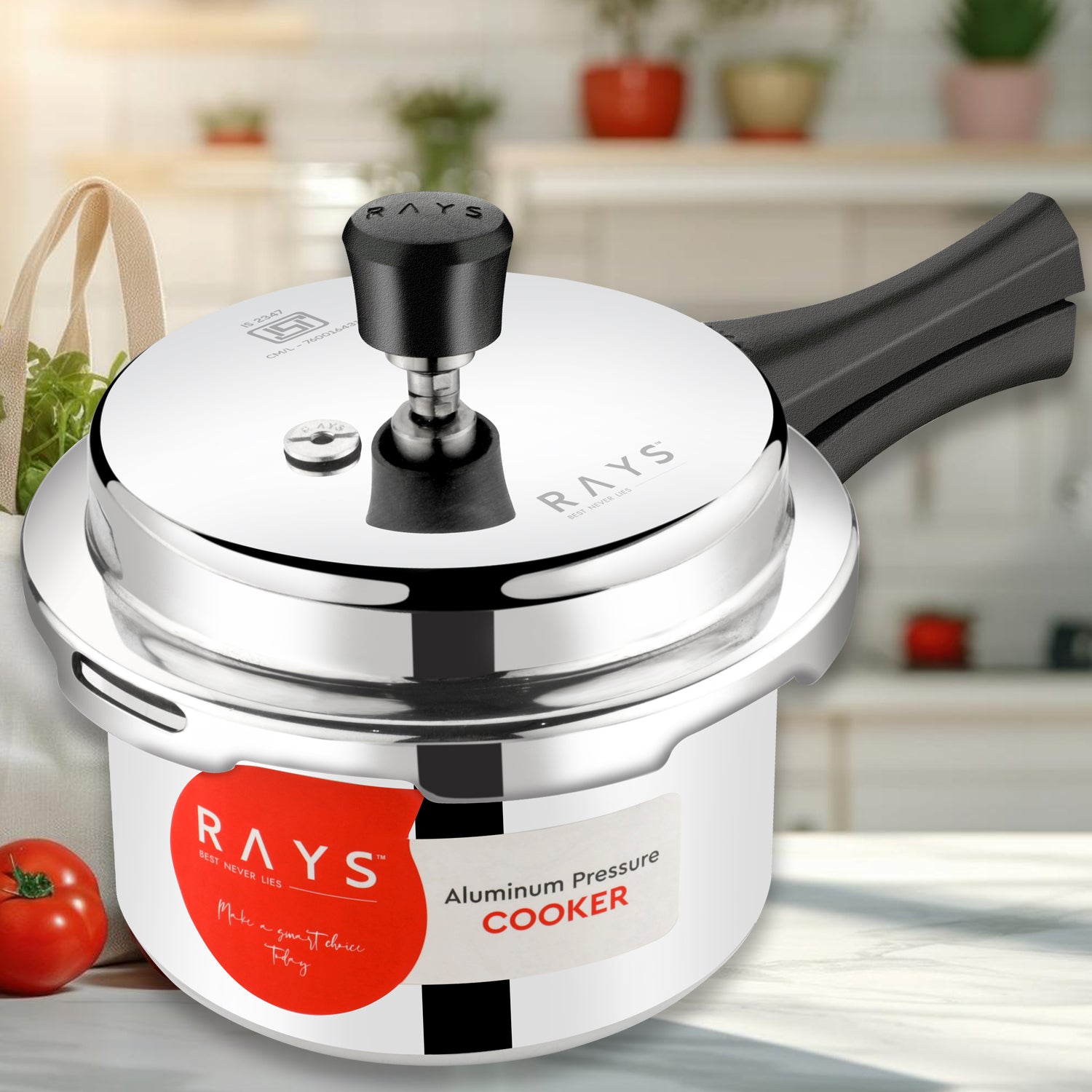 Aluminium Rays Aura Pressure Cookers With Outer Lid (3.5 Litres) - Merchanse