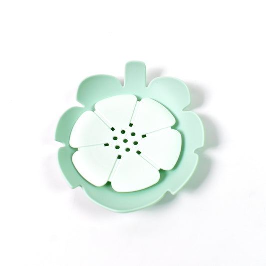 Plastic Flowers Soap Dish Bathroom Accessories Set Shower Gift (1 Pc) - Merchanse