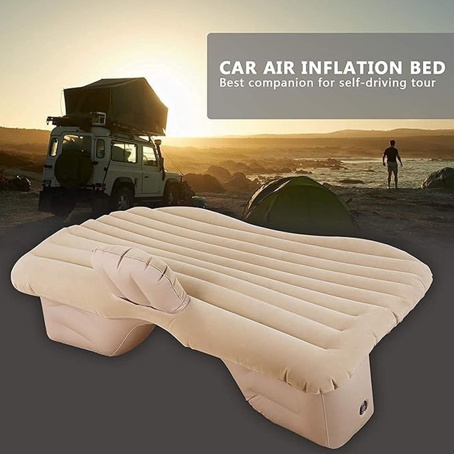 Portable Car Backseat Inflatable Air Mattress Bed (1 Pc) - Merchanse