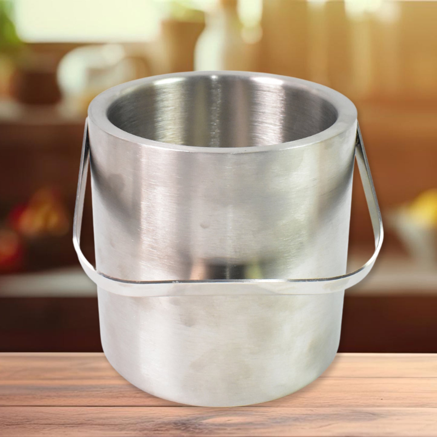 Stainless Steel Ice Buckets With Lid (1.3 Liters Approx) - Merchanse