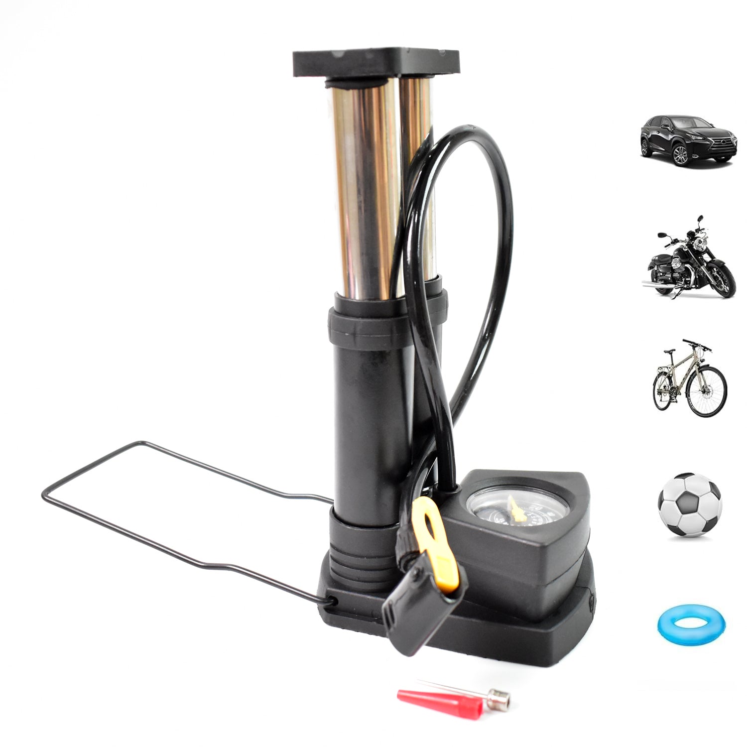 Foot Portable High Pressure Double-cylinder Air Pump (1 Pc) - Merchanse