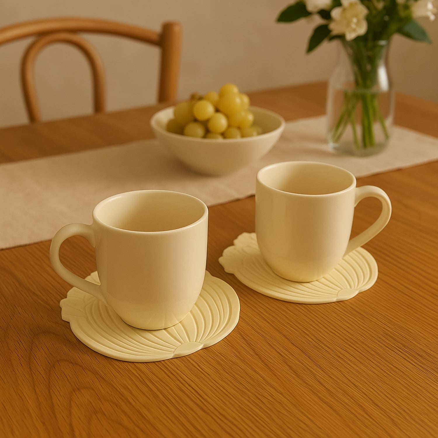Silicone Leaf Design Coaster Set (2 Pc) - Merchanse
