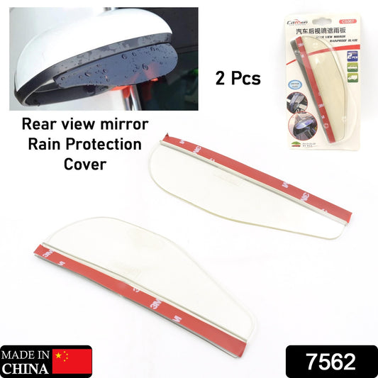 7562 1 Pair Mirror Rain Protector Car Rearview Mirror Rain Blades Car Back Mirror Eyebrow Rain Cover Car Rearview Mirror Eyebrow Covers Flexible Protection Rainproof Decoration Accessories (2 Pcs Set) - Merchanse