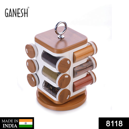 8118 Ganesh 12-jar Revolving Spice Rack Masala Box - Merchanse
