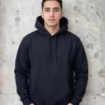 Premium Men's Solid Black Essentials Hoodie - Heavyweight Cotton