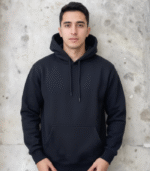 Premium Men's Solid Black Essentials Hoodie - Heavyweight Cotton