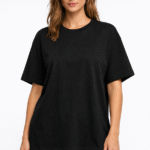 Women’s Solid Oversized Black T-Shirt | Premium Soft Fabric | Casual & Daily Wear