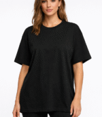 Women’s Solid Oversized Black T-Shirt | Premium Soft Fabric | Casual & Daily Wear