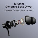 realme Buds Wireless 3 Neo in Ear Bluetooth Neckband with 13.4 Mm Dynamic Bass Boost Driver,Upto 32 Hours Playback,Fast Charge,Ai Enc,45Ms Low Latency,Ip55 Dust&Water Resistannt&Bluetooth V 5.4 Black - Image 3