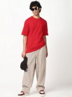Red plain T-shirt oversize premium quality