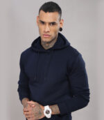 Navy blue premium drop shoulder hoodie