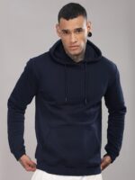 Navy blue premium drop shoulder hoodie - Image 5