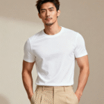 Men regular white T-shirt