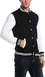 Black and white varsity jacket premium quality - Image 3